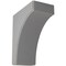 Ekena Millwork 5 1/4"W x 10"D x 12"H Clarksville Wood Vintage Decor Bracket, Pebble Grey BKTWD05X10X12CVPG - alternate 1